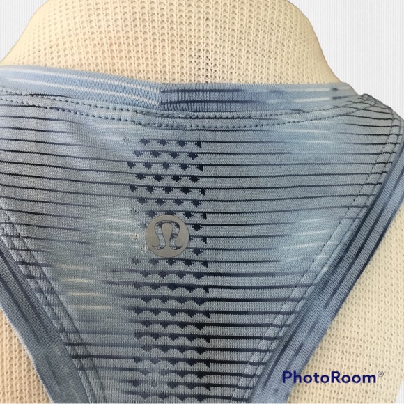 Lululemon Run Swiftly Tech Tank Top Racerback Workout Tie Dye Blue - Picture 3 of 5